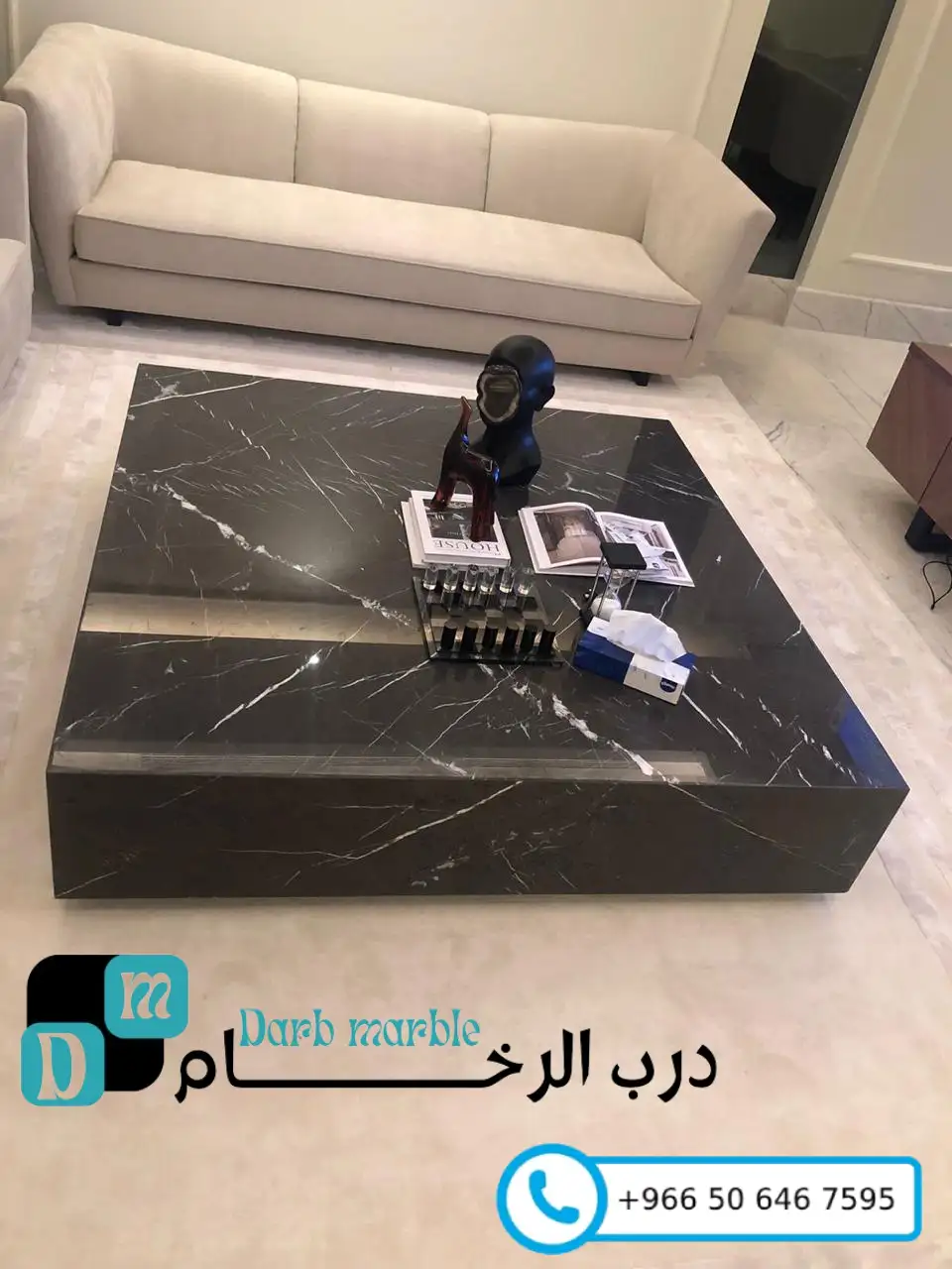 معرض الأعمال 137 طاولات قهوة رخام