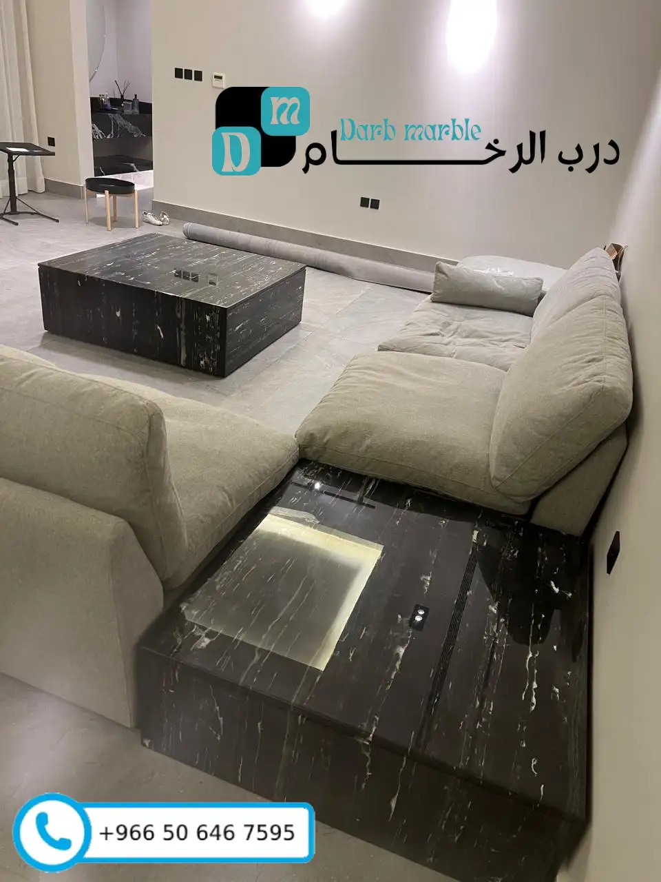 معرض الأعمال 145 طاولات قهوة رخام