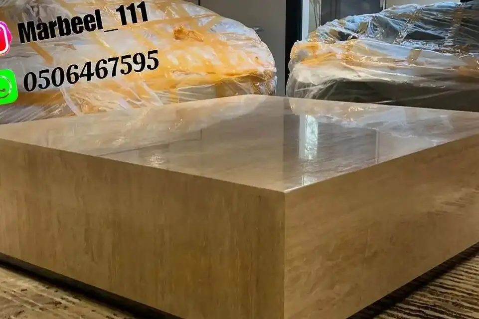 معرض الأعمال 121 طاولات قهوة رخام للمجالس